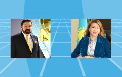 Н. Назарбаев орталығының Басқарма Төрағасы Болат Сәрсенбаев Ақпарат комитетінің Төрағасы Ляззат Сүйіндікпен келіссөз жүргізді