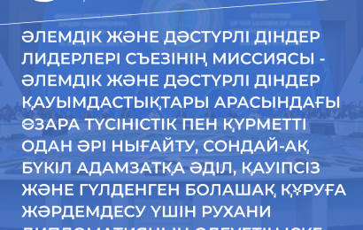 Әлемдік және дәстүрлі діндер лидерлері съезін дамытудың 2023-2033 жылдарға арналған тұжырымдамасы